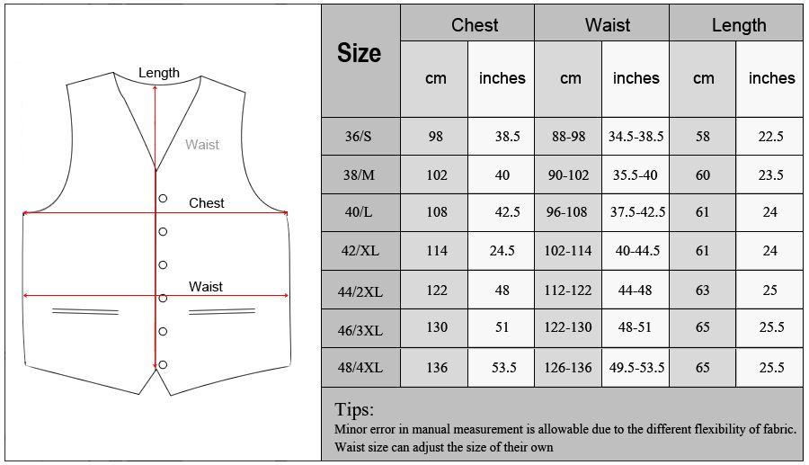 Mens Waist Chart