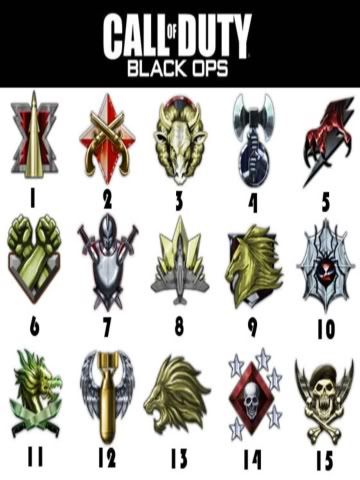 black ops prestige badges. cod lack ops prestige icons.