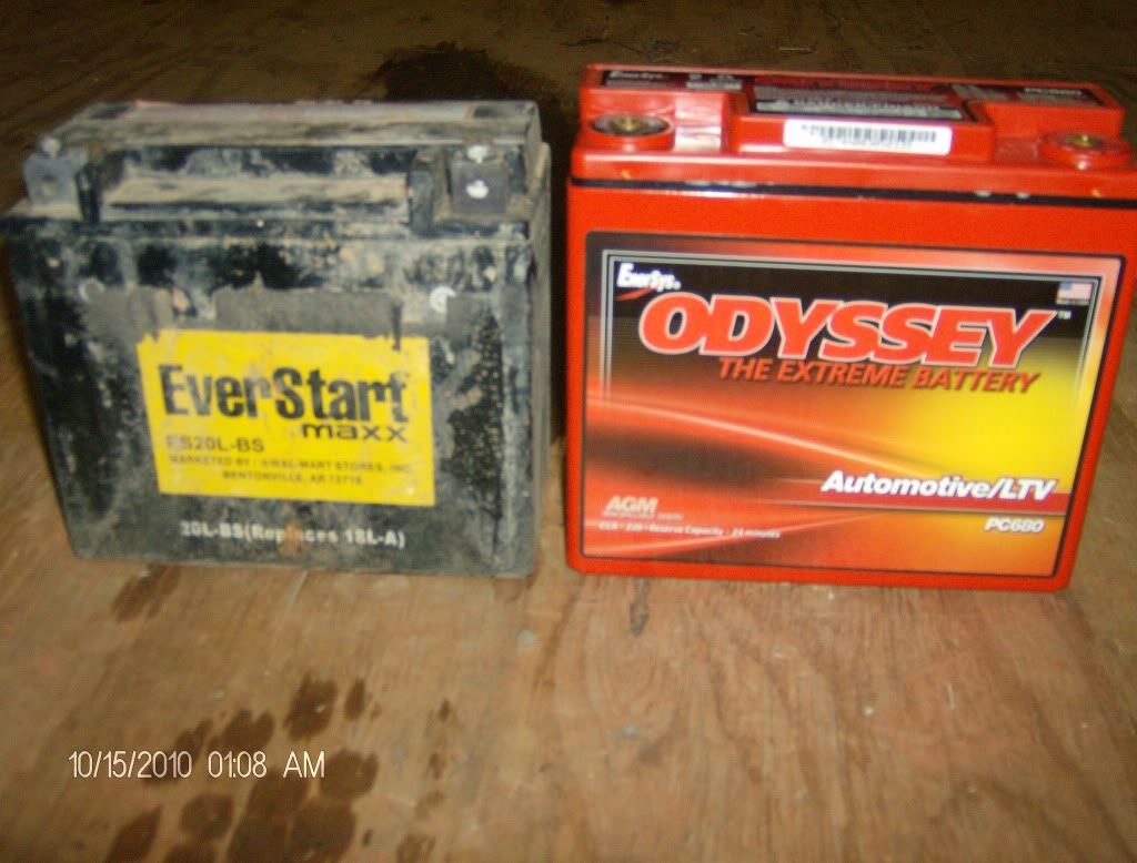 odyssey battery install Yamaha Grizzly Forum