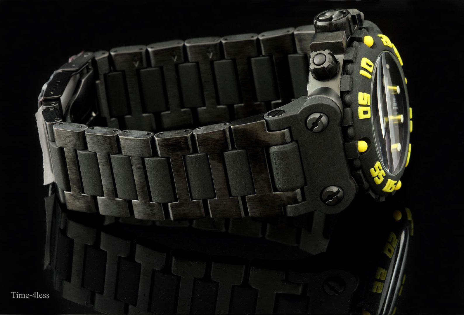Invicta Subaqua Nitro Black Label Bracelet Watch Kit 3 Extra Straps 10048