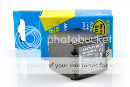 brand new replacement camcorder battery for panasonic vw vbg260