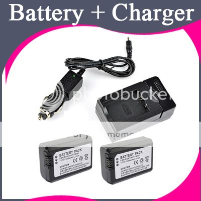 Replacement Battery Charger  for Sony Alpha NEX C3 FROM US  