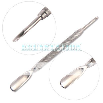 PCS STAINLESS STEEL NAIL CUTICLE NIPPER / CLIPPER & SPOON PUSHER SET